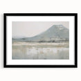 Vintage Landscape Art – Misty Mountain and Reflection – Antique Nature Scene Wall Art