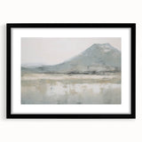 Vintage Landscape Art – Misty Mountain and Reflection – Antique Nature Scene Wall Art