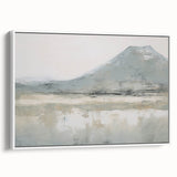 Vintage Landscape Art – Misty Mountain and Reflection – Antique Nature Scene Wall Art