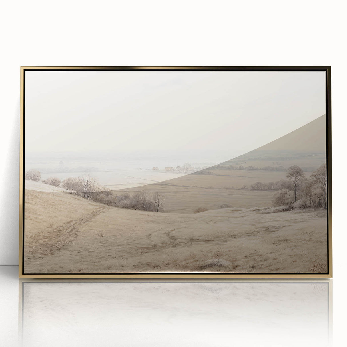 Vintage Landscape Art - Serene Countryside View in Soft Hues