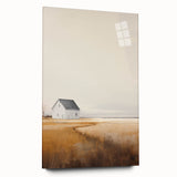 Vintage Landscape Art – Peaceful Rustic House Print