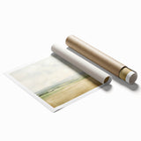Vintage Landscape Art - Serene Countryside Fields in Soft Hues