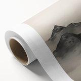 Vintage Landscape Art – Majestic Misty Mountain Peaks – Antique Nature Wall Art