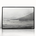 Vintage Landscape Art - Dramatic Ocean Waves and Cloudy Sky