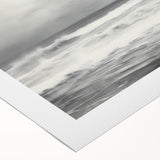 Vintage Landscape Art - Dramatic Ocean Waves and Cloudy Sky