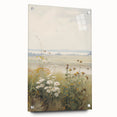 Vintage Landscape Art – Serene Wildflower Meadow Scene