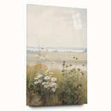 Vintage Landscape Art – Serene Wildflower Meadow Scene
