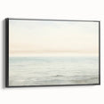 Vintage Landscape Art - Gentle Ocean Waves and Soft Sky