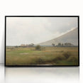 Vintage Landscape Art - Tranquil Country House and Lush Fields