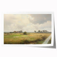 Vintage Landscape Art - Tranquil Country House and Lush Fields