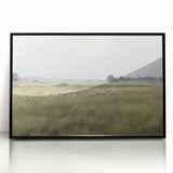 Vintage Landscape Art - Grazing Sheep in a Serene Meadow
