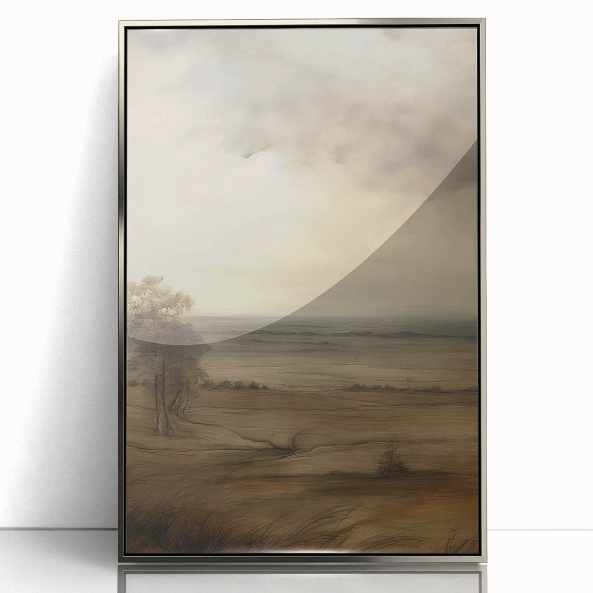 Vintage Landscape Art – Dramatic Countryside Scene – Antique Rural Wall Art