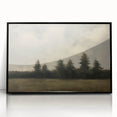 Vintage Landscape Art - Trees Beneath a Soft Cloudy Sky
