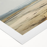 Vintage Landscape Art – Coastal Scene with Soft Beige and Blue Tones