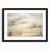 Vintage Landscape Art – Sailing Boats on Tranquil Waters – Antique Maritime Wall Art