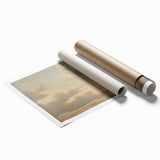 Vintage Landscape Art – Dramatic Sky with Soft Clouds – Antique Cloudscape Wall Art