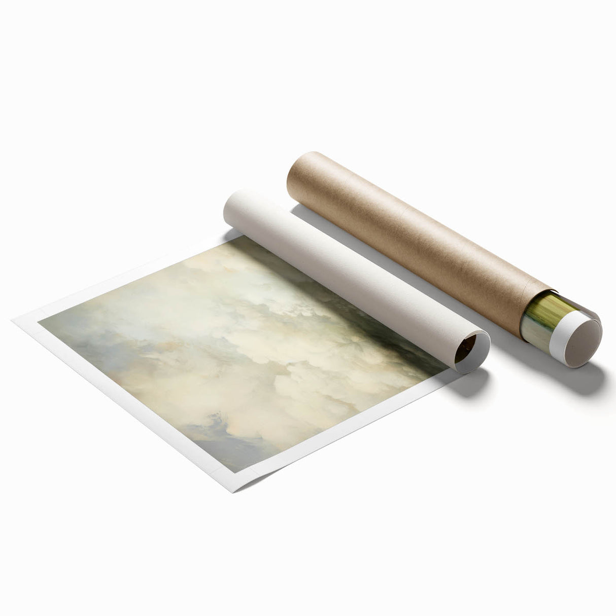 Vintage Rolling Fields Art – Classic Countryside Sky Print