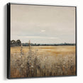 Golden Field Vintage Landscape Art – Classic Countryside Wall Print