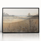 Vintage Landscape Art – Tranquil Meadow with Wildflowers – Antique Nature Wall Art