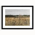 Vintage Landscape Art - Wildflower Meadow with Country House Print