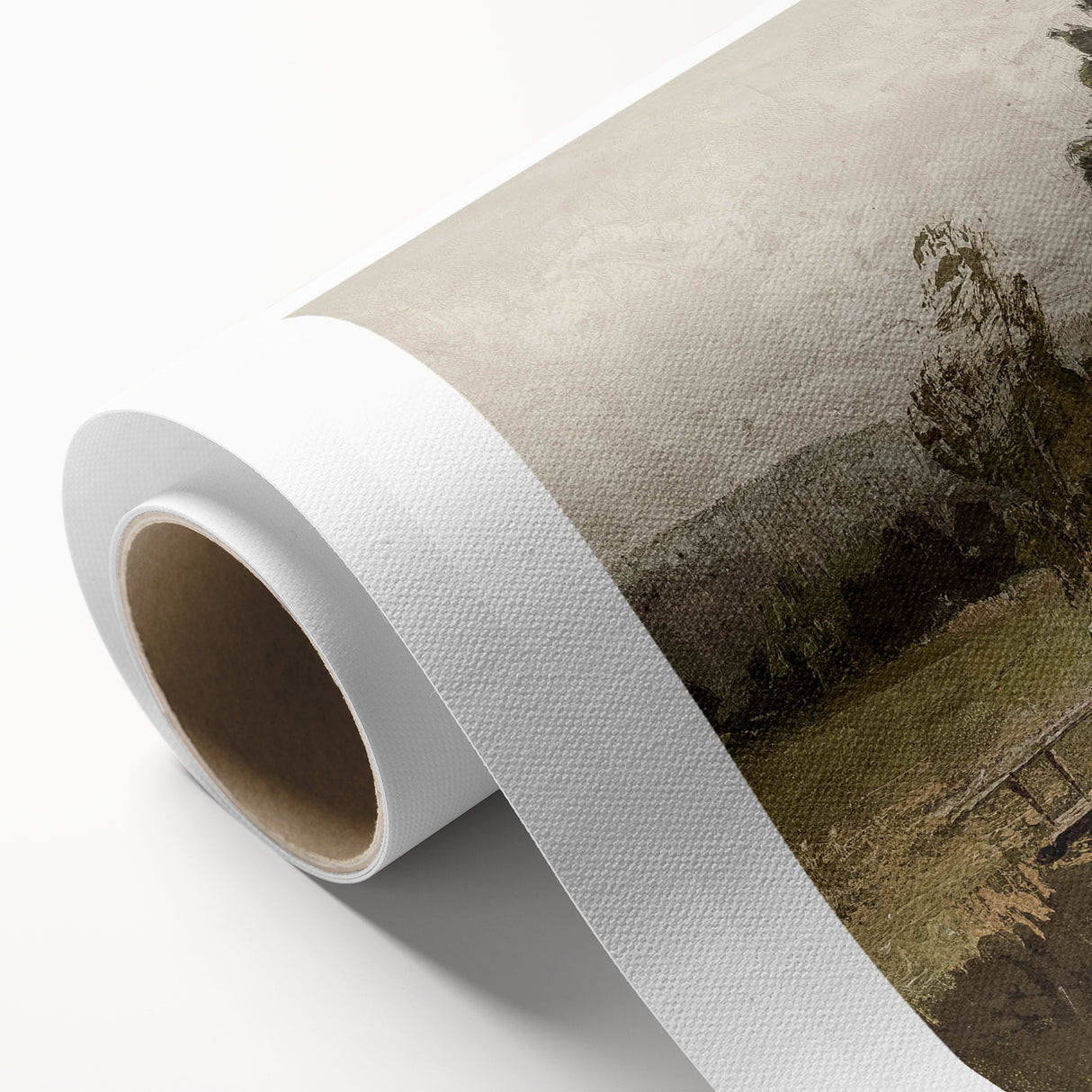 Vintage Countryside Landscape Art - Antique Rural Scene Canvas