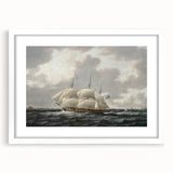 Vintage Sailing Ship Art - Nautical Ship on the Sea Canvas