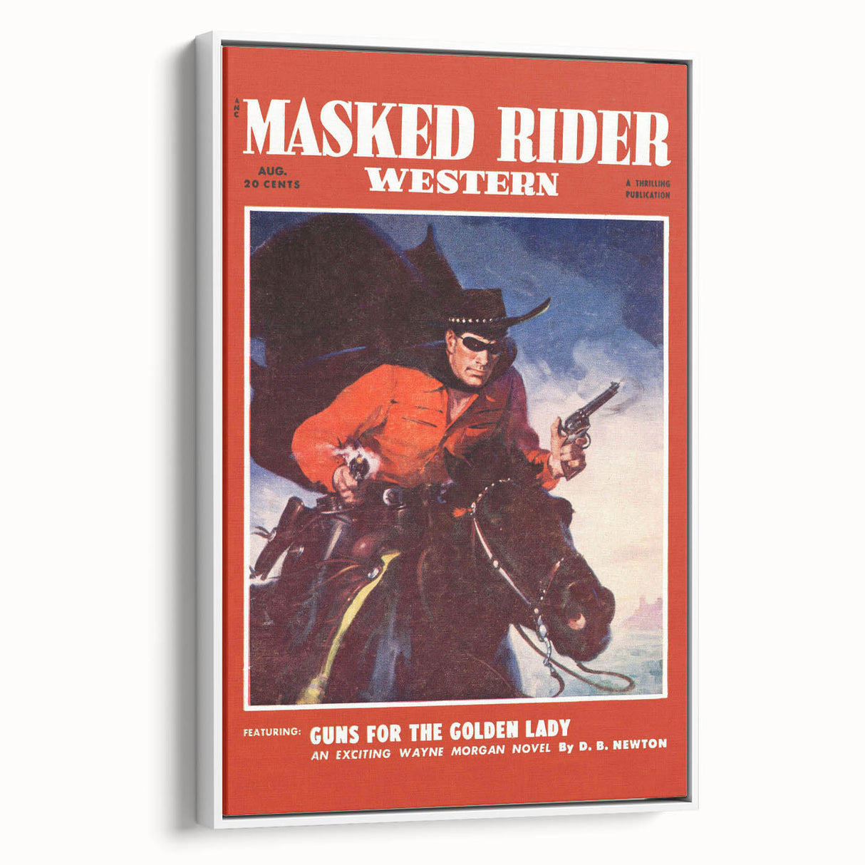 Classic Masked Rider Western Magazine Cover Art