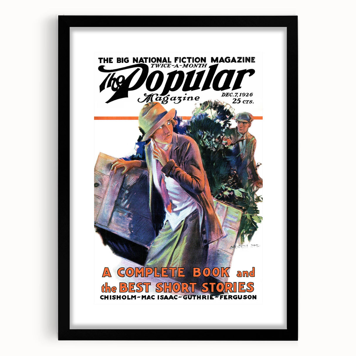 Vintage Magazine Cover Art - Retro Fiction Magazine Print