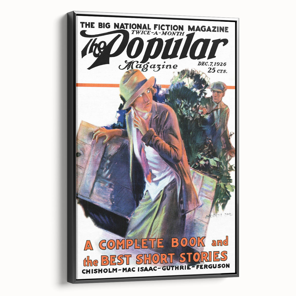 Vintage Magazine Cover Art - Retro Fiction Magazine Print