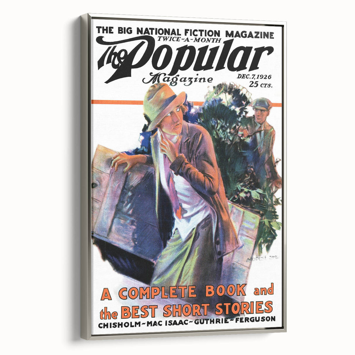 Vintage Magazine Cover Art - Retro Fiction Magazine Print