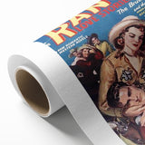 Vintage Magazine Cover Art - Retro Western Romance Magazine Print