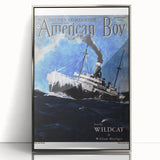 Vintage Magazine Cover Art - American Boy February 1937 Wildcat
