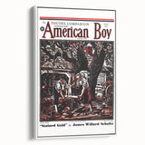 Vintage Magazine Cover Art - American Boy July 1937 Stained Gold