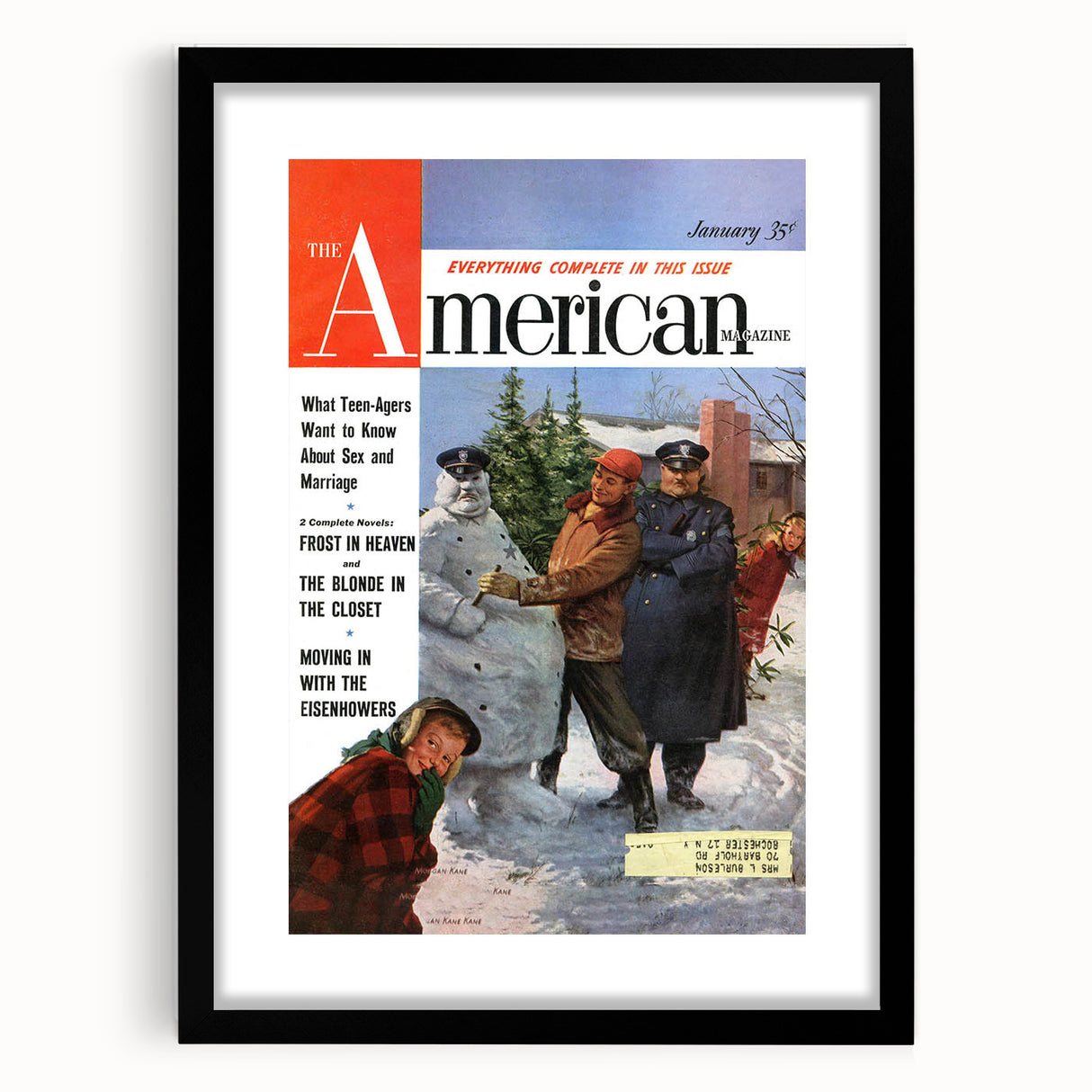 Vintage Magazine Cover Art - The American Magazine January Edition