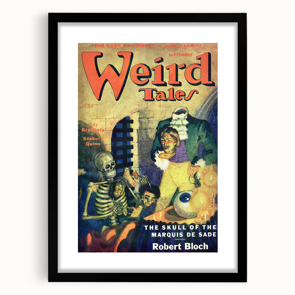 The Skull of Marquis de Sade - Vintage Horror Magazine Cover Art