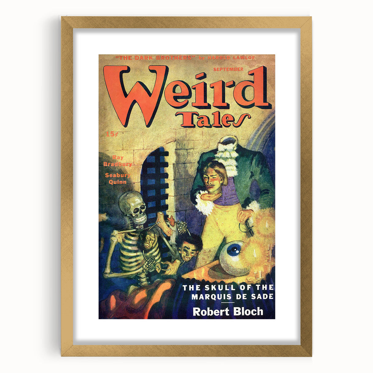 The Skull of Marquis de Sade - Vintage Horror Magazine Cover Art