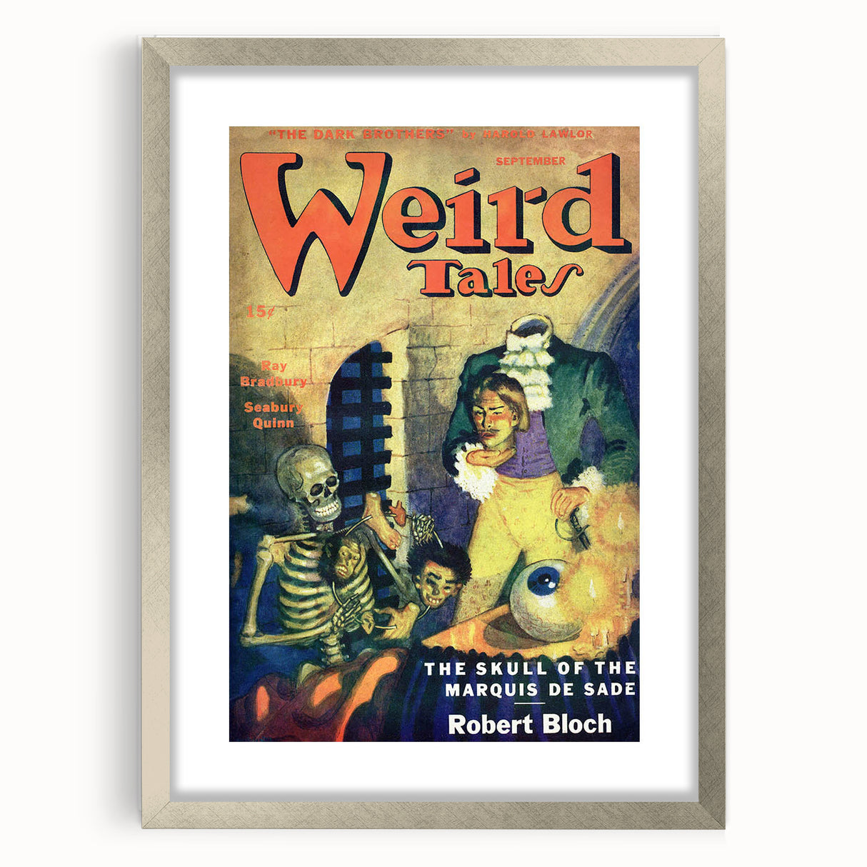 The Skull of Marquis de Sade - Vintage Horror Magazine Cover Art