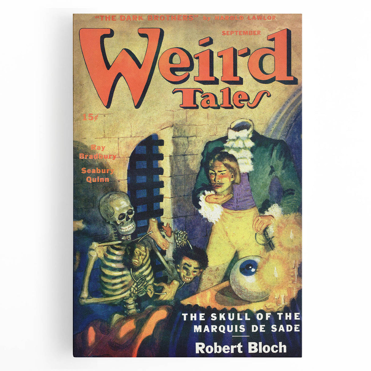 The Skull of Marquis de Sade - Vintage Horror Magazine Cover Art
