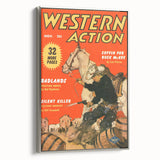 Vintage Magazine Cover Art – Western Action Classic Print