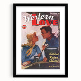 Vintage Magazine Cover Art – Western Love Classic Romance Print