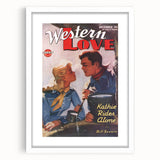 Vintage Magazine Cover Art – Western Love Classic Romance Print