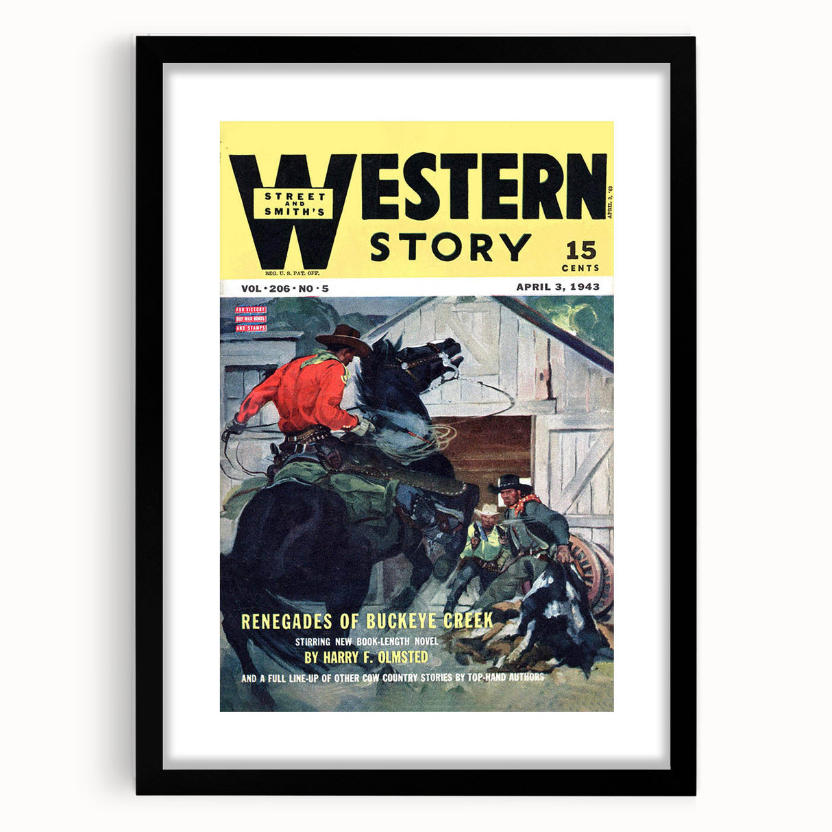 Vintage Magazine Cover Art – Western Story Classic Print