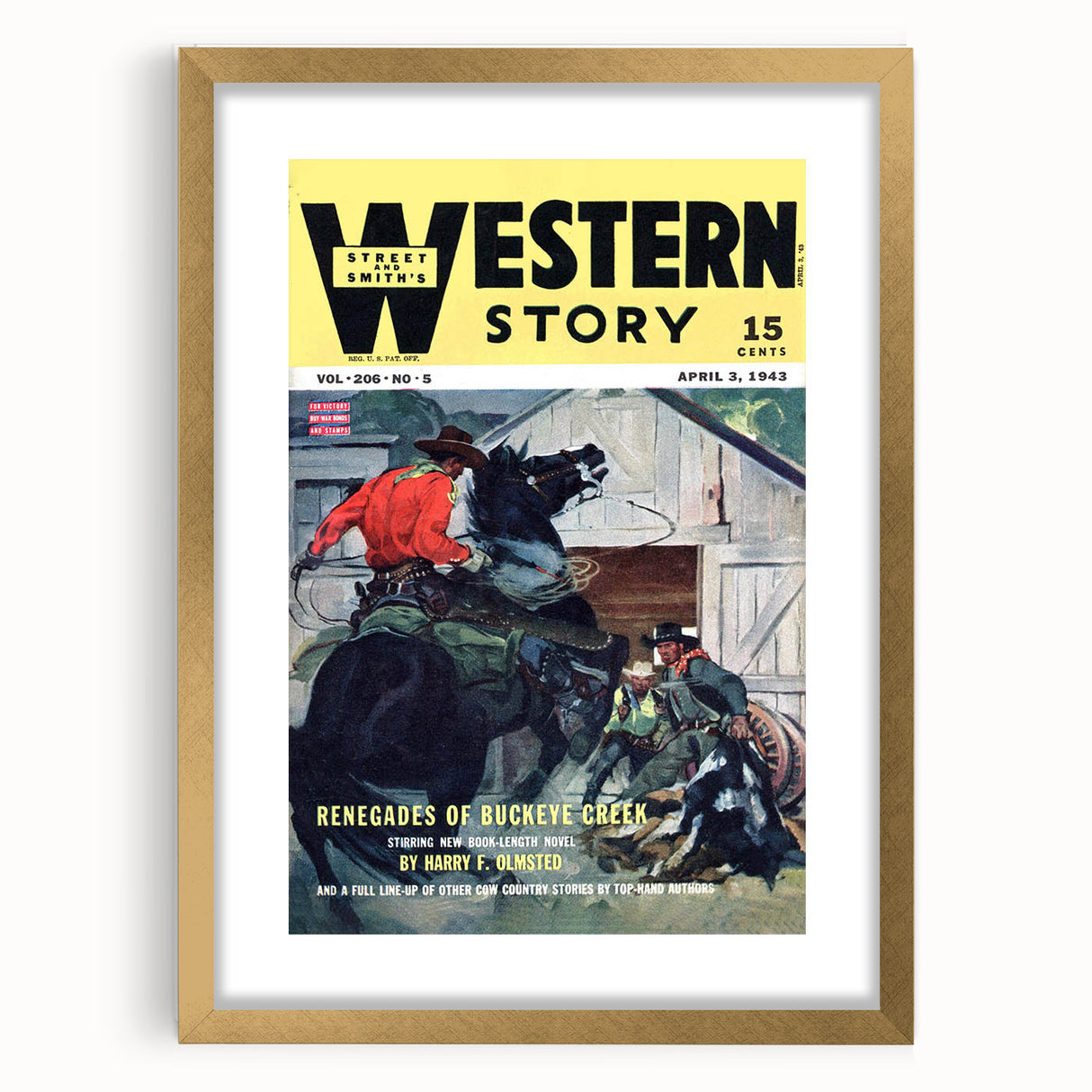 Vintage Magazine Cover Art – Western Story Classic Print