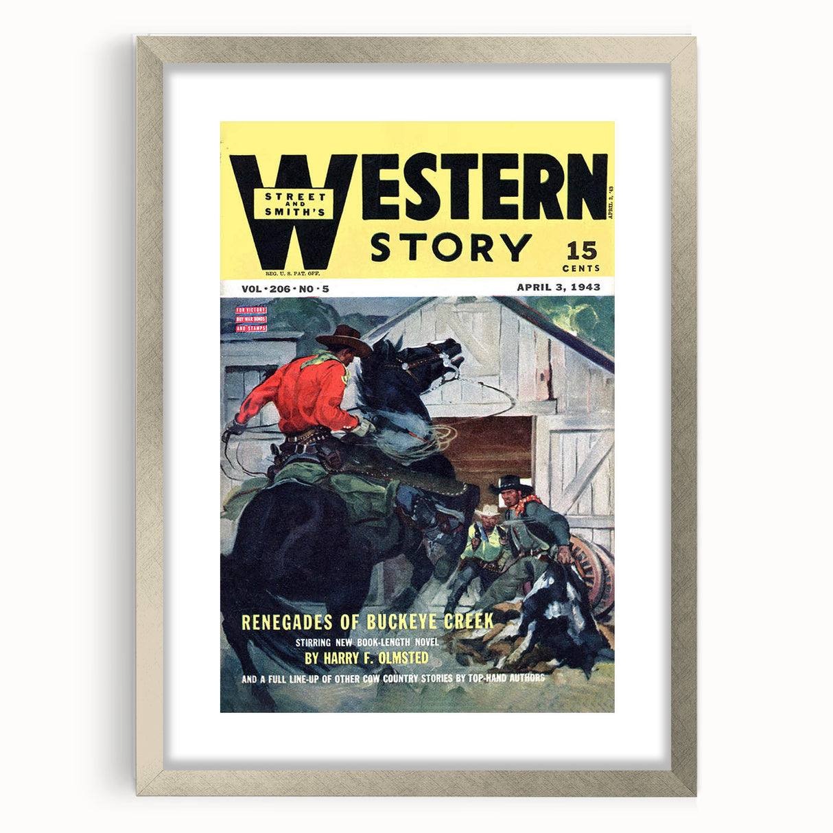 Vintage Magazine Cover Art – Western Story Classic Print
