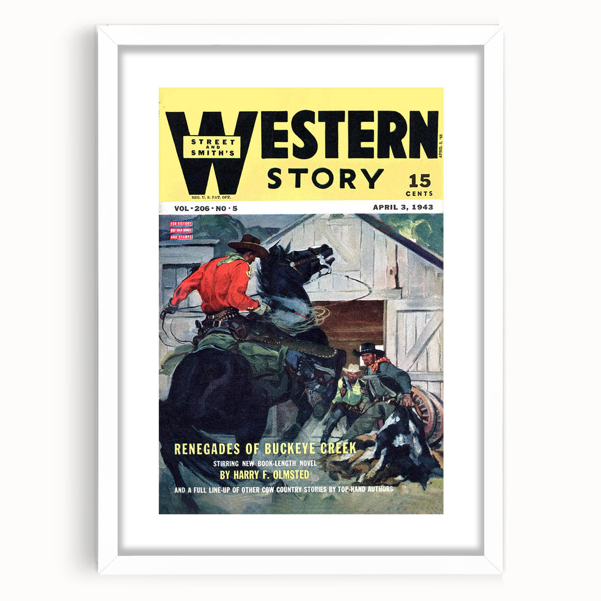 Vintage Magazine Cover Art – Western Story Classic Print