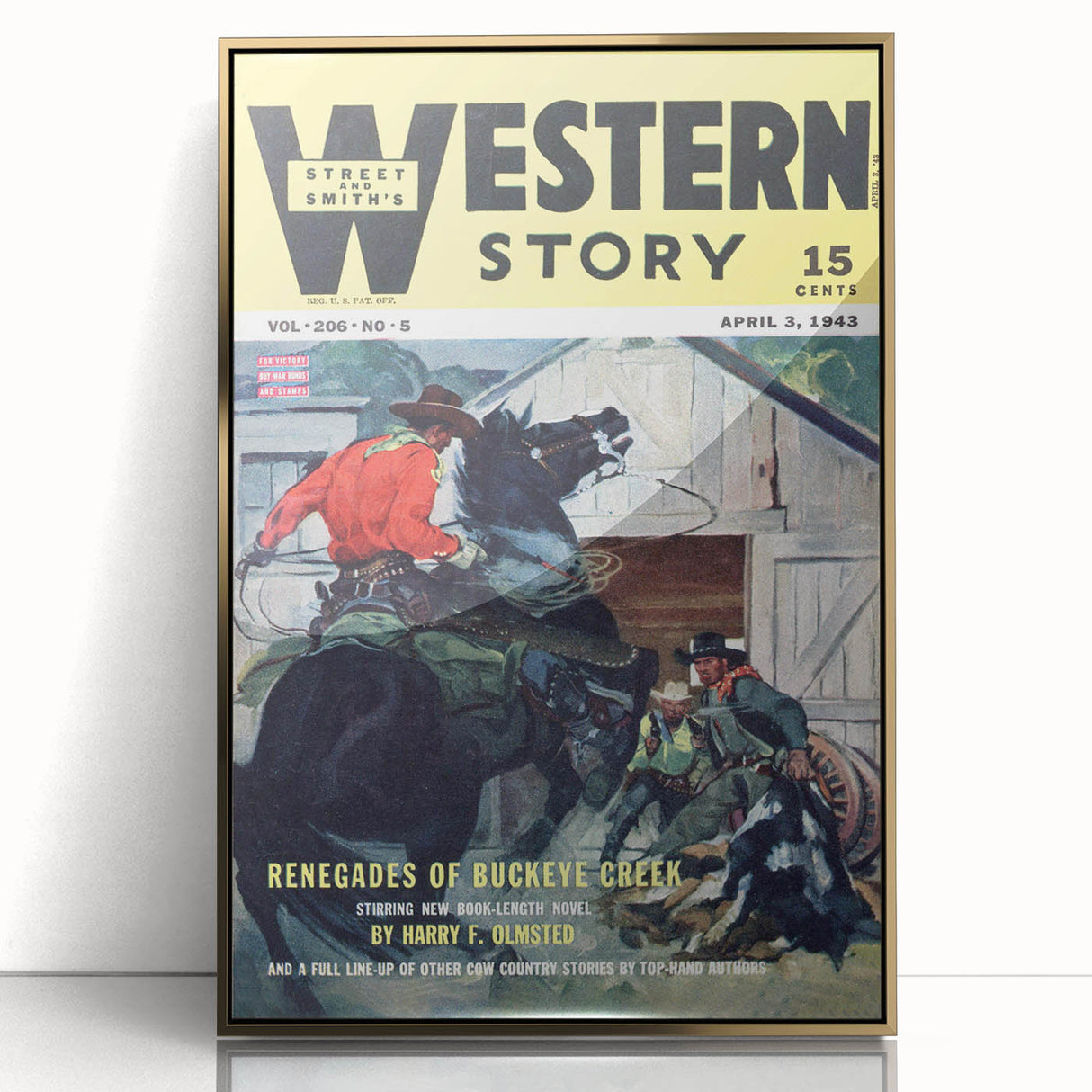 Vintage Magazine Cover Art – Western Story Classic Print