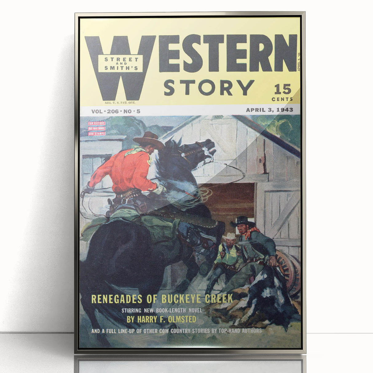 Vintage Magazine Cover Art – Western Story Classic Print