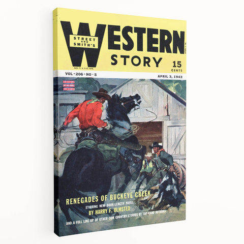Vintage Magazine Cover Art – Western Story Classic Print