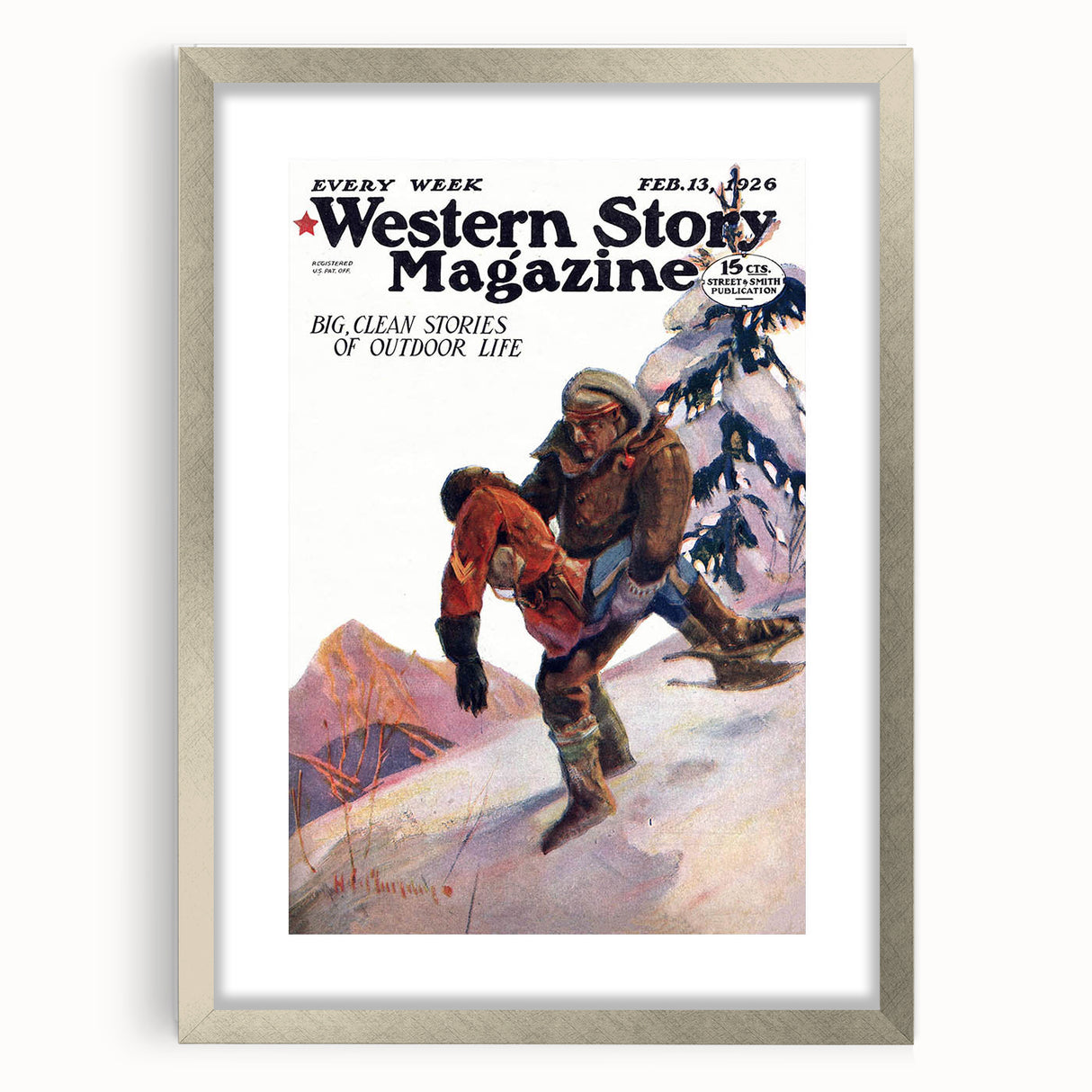 Vintage Magazine Cover Art – Western Story Outdoor Life Print