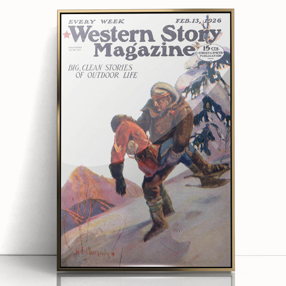 Vintage Magazine Cover Art – Western Story Outdoor Life Print